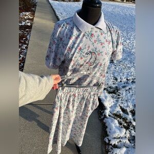 Excellent Closely Knit vintage two piece outfit floral M